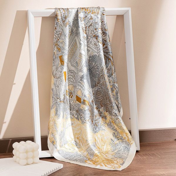 

High-end 100% mulberry silk scarf --869517