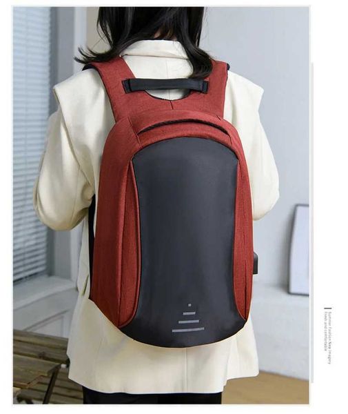 15.6 Men USB Charging Headphone Plug Laptop Bag Waterproof Large Backpack For Macbook Air 13 Macbook Pro Thinkpad Z250224