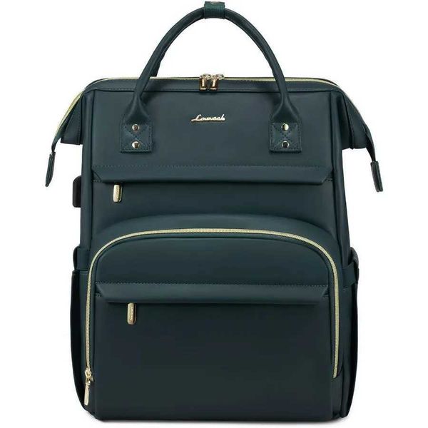 Leather Laptop Backpack for Women 17 inch Travel Backpack Purse Nurse Teacher Backpack Computer Laptop Bag Professional College Z250224