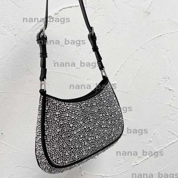 

Luxury Bead Rhinestone Shoulder Bags Women Shiny Diamond Handbags Hobos Beading Baguettes Bling Beads Purses Glittering Diamonds Handbag Totes Bag Top, 2 black(p l0g0) 22cm