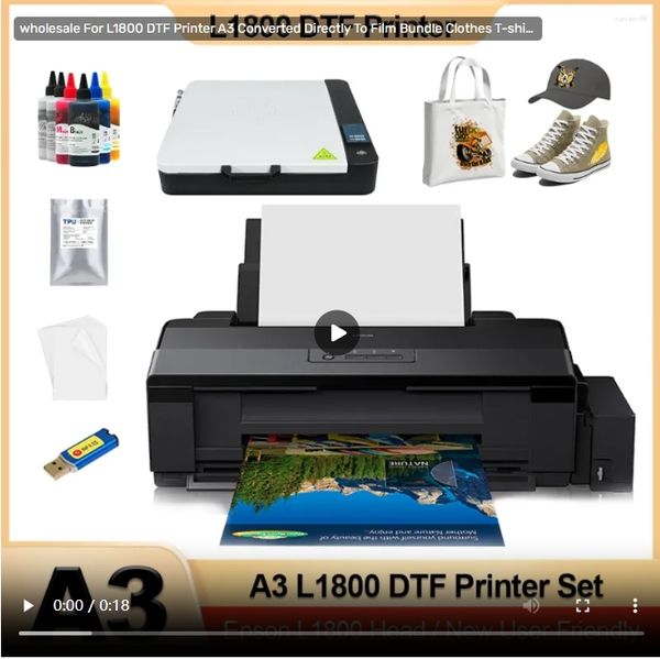 

2025 wholesale For L1800 DTF Printer A3 Converted Directly To Film Bundle Clothes T-shirt Printing Machine
