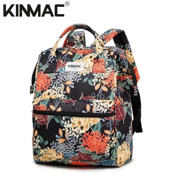 Kinmac Brand Backpack Laptop Bag 14.15.4 InchLady Shoulder Notebook Computer Chrysanthemum Case For Macbook PC Satchel DropShip Z250224