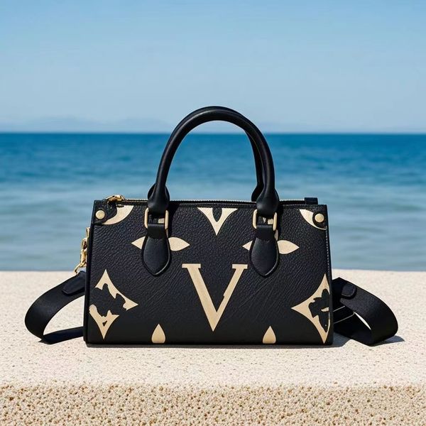 

2026 High quality Designer Bag Women's Handbag Embossed Interlace pattern ONTHEGO GM MM Women's Purse Tote Shoulder Women's shoulder Bag, Brown