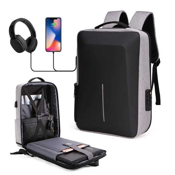 Laptop Backpack 17 inch Waterproof School Backpacks with USB Charging Anti-theft Travel Laptop Bag Hard Shell Computer Backpack Z250224