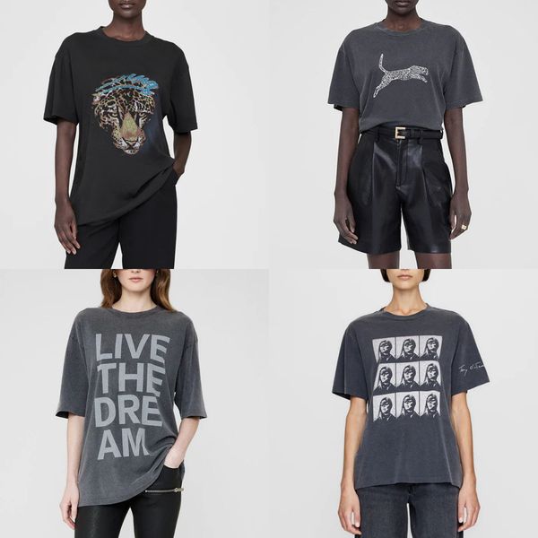 

Harvey Washed Tees Shirt Printed Pullover Casual Tops Cotton Loose Short Sleeve T-shirt Designer Polos Women Tops, White paris