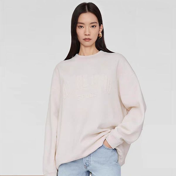 

25 new classic towel embroidery sweatshirts hand cranked special embroideried fleece women hoodie loose sweaters, Contrast color
