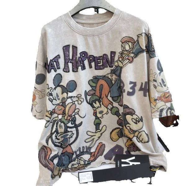 

tshirts Large 150kg Women Plus Size Heavy Sequin Retro Short Sleeve T-Shirt Loose Stylish women's clothing, Color as shown in the picture