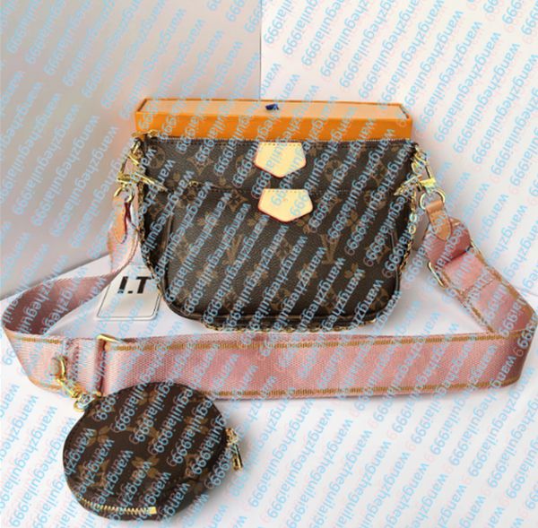 

Womens multi designer bags leather clutch crossbody shoulder bag pochette vintage wallets backpacks square chain 3 piece sets brown purses designer woman handbag, T10