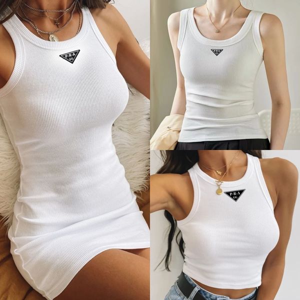 

2025ss Designer Brands Summer Knitted Women's T-Shirt Tops High Elasticity Slim Fit Vest Camis Sexy Sleeveless Vest Top Braces Tank Top Camisole Tank Soft Top For Women, Watermelon