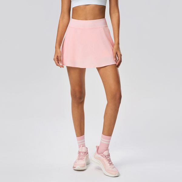 

Lightweight High-Rise Tennis Skirt Yoga Skirts Comfortable Nude Anti Glare Quick Dry Breathable Casual Swift Fabric comfy Yoga outdoor Sports Skort, Dark navy