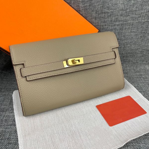 

Gold Designer Handbags Luxury Designer Bags Clutch Bag Zipper Pocket High Quality Leather Strap Flap For Women Small Hand Bags Card Holders Designer Wallet Designer, Deep brown