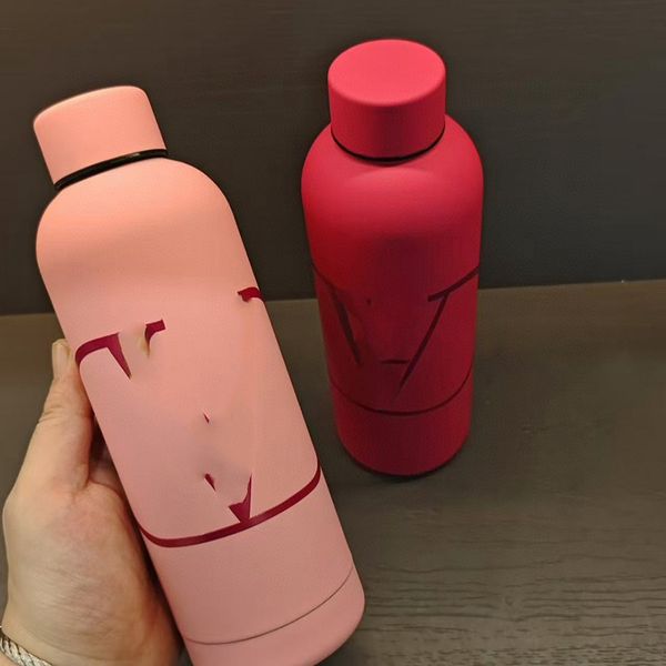 

Designer Gilding stainless steel coffee classic logo printing car vacuum household beer tea insulated mug cup gift box, Pink