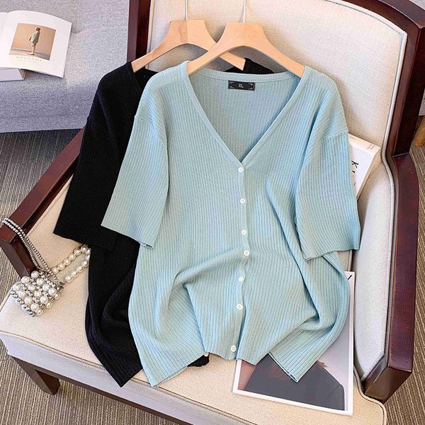

Plus size, chubby mm slimming and loose fitting, with a luxurious feel. 240 kg covered belly knit sweater 9169, Blue