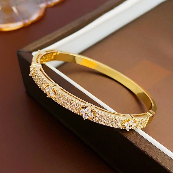 

Classic women bangles bangle bracelet flower diamond designer bracelet for women gold bracelet women bracelets luxury jewelry fast ship
