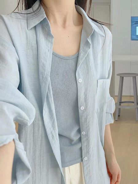 

Plus size, unique and beautiful belly covering top, fairy like chubby girl shirt, women's summer sun protection cardigan 3518, Blue