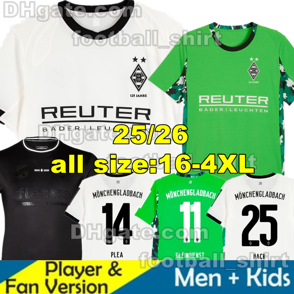 25/26 Borussia Monchengladbach soccer jerseys KLEINDIENST 2025 home away special PLEA HONORAT HACK THURAM ITAKURA STOGER REITZ NGOUMOU football shirts man kids kit