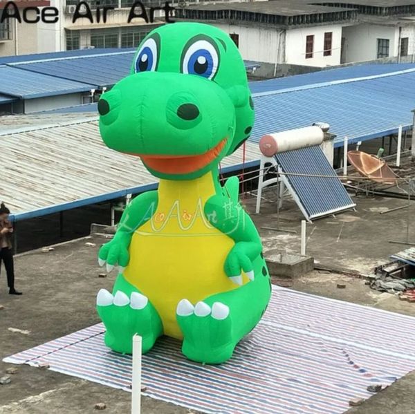 Giant 10m height (33ft) Attractive Green Inflatable Dinosaur Inflatable Sitting Animal Model For Advertising Or Display In Jurassic Park
