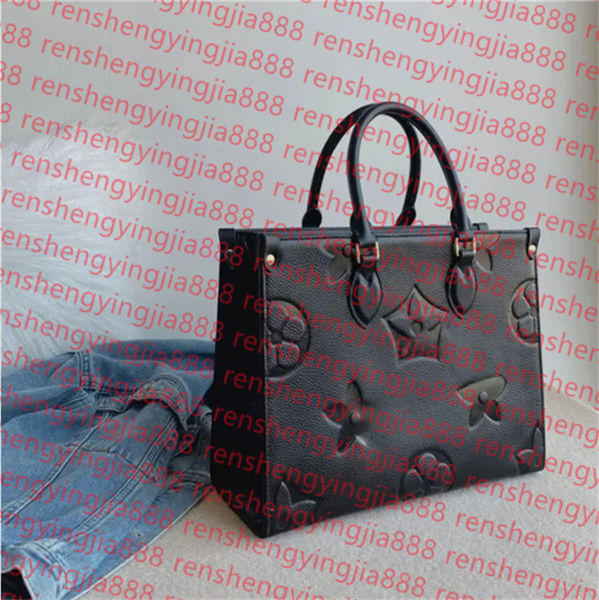 

2025 Designer ONTHEGO Women Bag Handbags GM MM Embossed Black Flower Handbag Purse The Tote Bags Shoulder Cross body Female backpack A668, 11#