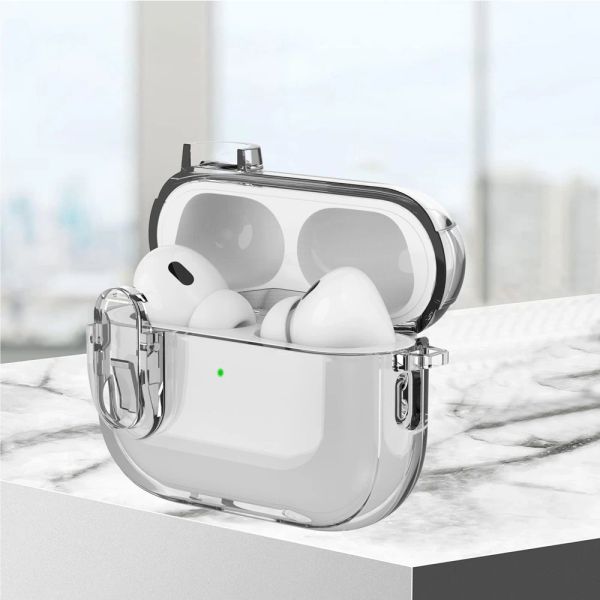 Transparent Crystal Wireless Bluetooth Earphone Case Protector Earbuds Cover Shell TPU Clear Switch Lock Cover For Airpods 1/2/3/4 Pro 2 2nd