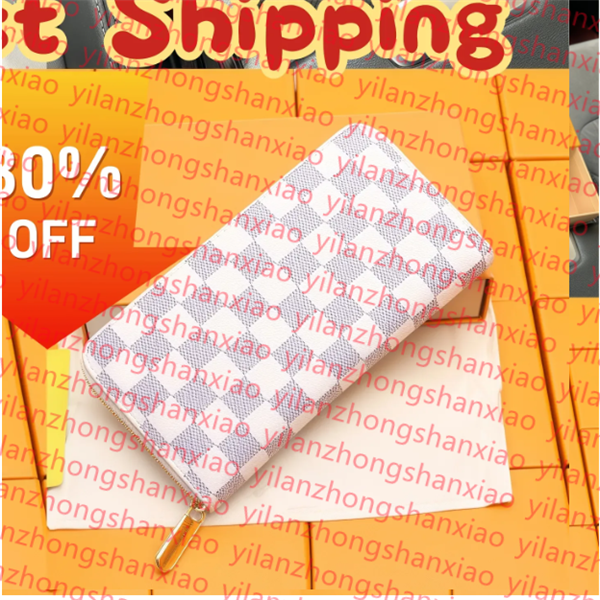 

designer Zipper leather Wallets Pocket wallets long single zipper Classic Letters coin purse card holder plaid s mens designers women wallet, Plum