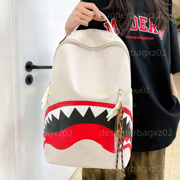 

Designer Bag Luxury Bag Tote Bag Backpack Shark Fashion Simple Shark Mouth Backpack For Middle And High School Students College Trendy Versatile Couple, Socks (contact seller;confirm style)