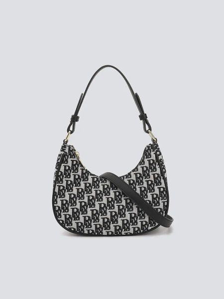 

2025 New Designer bag Shoulder Bag Luxury Bag Crossbody Designer Purse high-end textured slanted single shoulder bag underarm bag niche women's bag crescent bag, Black