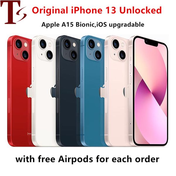 Original Apple iPhone 13 6.1" Genuine Super Retina OLED 128/256/512GB ROM Face ID NFC A15 IOS iPhone13 5G refurbished Mobile Phone