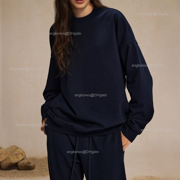 Designer Sweatshirts CREW NECK PULLOVER Yoga Jumper Silver 3D Logo SweatTops Loose Warm Sweatwear Unisex Casual Top Fashion Outwear Coat Pairs Well with Sweatpants