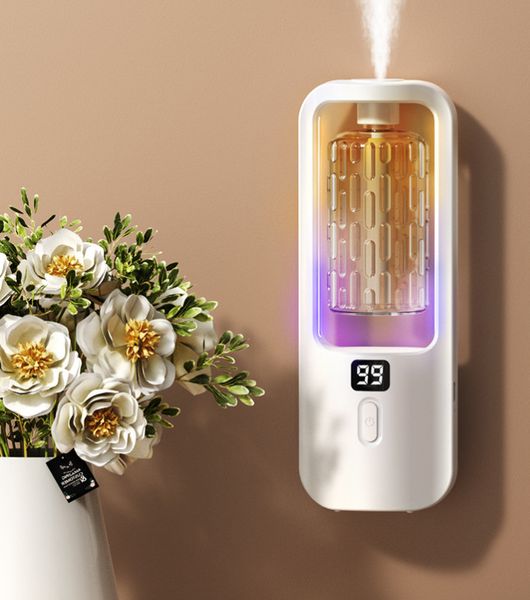 

Small Wall Mounted Aroma Diffuser USB Rechargeable Built-in Battery China Style Essential Oil With Water Spraying Fragrance Bedroom Bathroom Toilet Deodorant