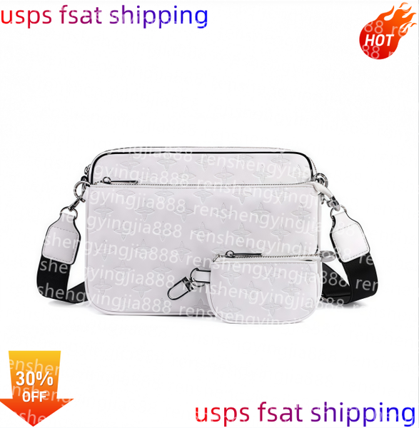 

High Quality Designer bags mens womens POCHETTE TRIO Cross Body Wallets Leather tote bag Patchwork handbag shoulder bags Totes Purse Crossbody Bag with dust bag A3, 3#