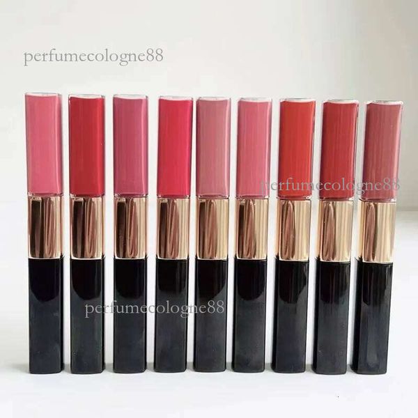 

Lipstick lip gloss lip balm Brand Lipstick 4.5ml+3.5ml Le Rouge Duo Ultra Tenue 9 Colours kup Lip Gloss Long Lasting High Quality Free Ship, Red