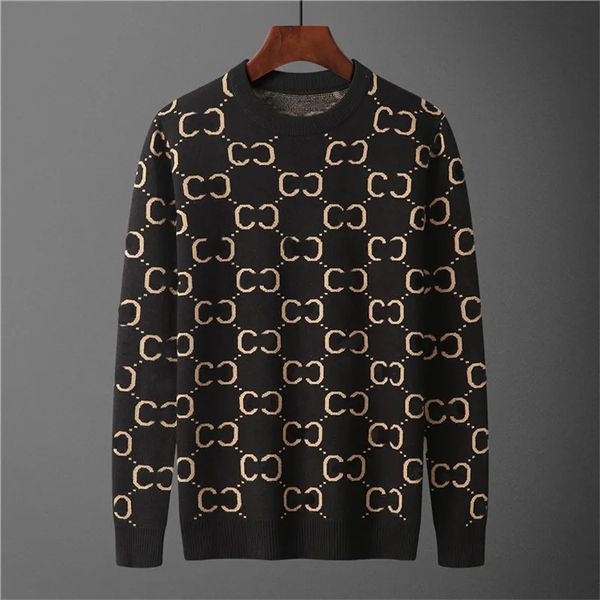 Brand crew neck sweater men's women's classic letters casual napped men autumn and winter warm sweaters soft knitted pullover