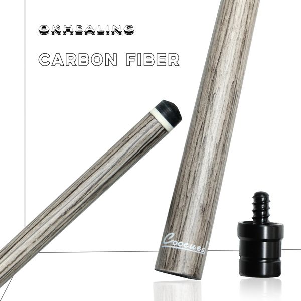 

OKHEALING 12.5MM Tip Carbon Fiber Billiard Shaft Customized Joint Extra Spare Shaft for Mazz Predator Okheling Pool Cue Stick, Low Deflection, Easy to Control