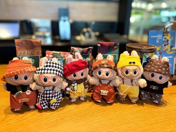 

Labubu Doll+Clothes Plush Vinyl Doll Bag Pendant Keychain