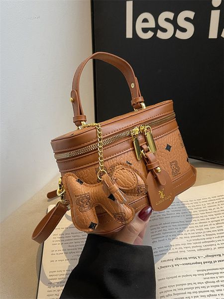 

Designer free shipping 2025 new fashion high-end texture personalized printed box shoulder crossbody bag for women, Clear