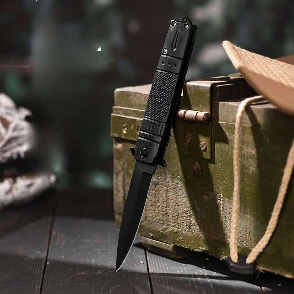 Functional Folding Portable Wilderness BBQ Sharp Keychain Mini Knife for Fruits and Vegetables