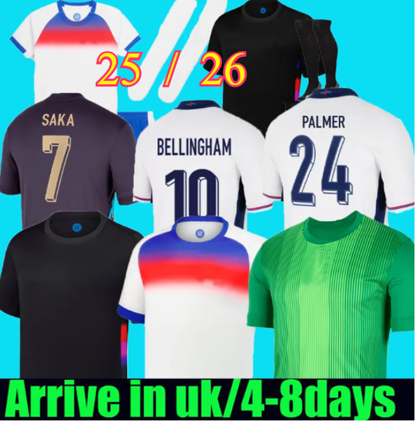 24 /25 /26 Englands BELLINGHAM Soccer Jerseys 150 Years 25 26 National Team TOONE Football Shirt WHITE BRIGHT KANE STERLING RASHFORD SANCHO GREALISH Men Kids Kit