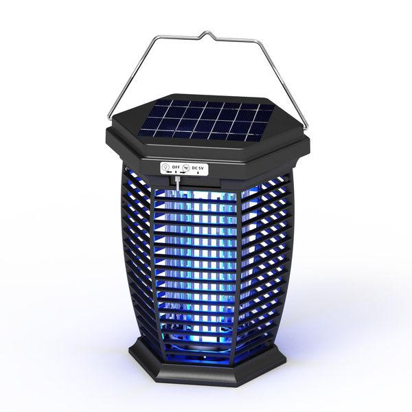 Solar-Powered Mosquito Killer Lamp with USB Charging for Outdoor Use