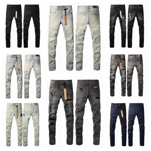 

designer ksubi waist ripped high street Jeans retro paint Spot patch hole denim Streetwear silm Feet Micro Elastic Ksubis jeans pants, 19-k