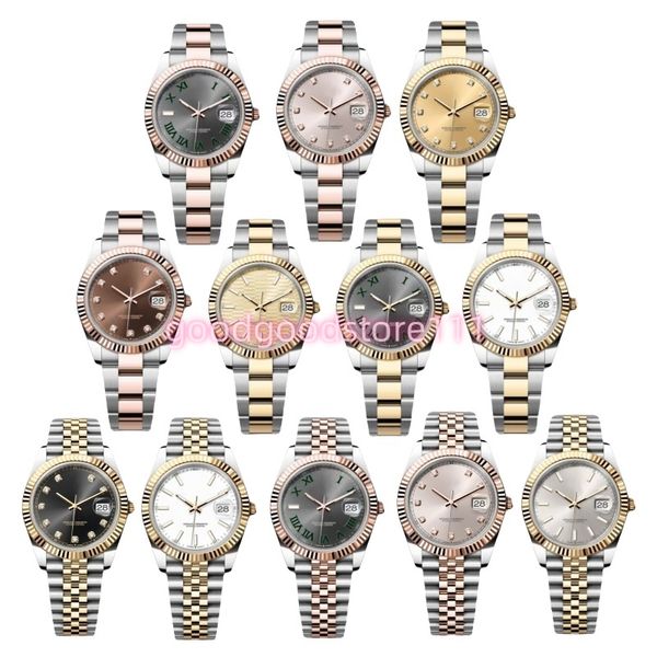 

Luxury watch Wholesale 36/41MM Full Stainless steel Luminous Waterproof gold Women Watch Couples Style Classic Wristwatches Desgner watch Mens automatic watch, Color 7