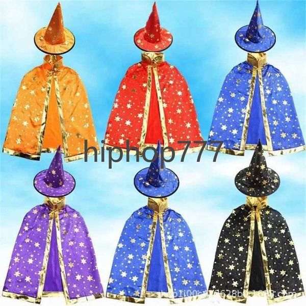 Halloween Witch Hat Cape Children Cosplay Costume Prop Halloween Christma Party Fancy Dress Decoration For Home Accessories
