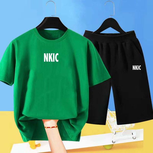 

Summer Baby Girls Clothes Set Breathable Sport Football Jogging T-Shirts And Shorts 2PCS Suit Children Boy Cotton Brand Tracksuits 2-13 Years, Red