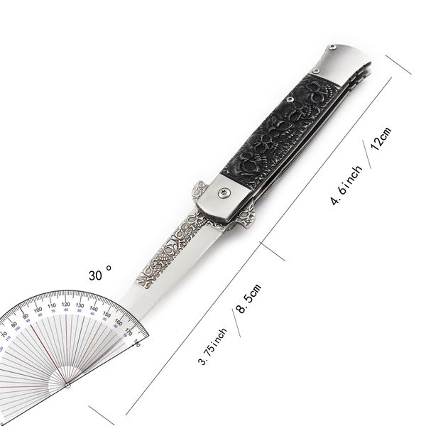 

Skull Mirror Scrub titanium Outdoor Rescue Tool Knives Multi Function tactical Knife Multifunctional Survival Pocket knifes