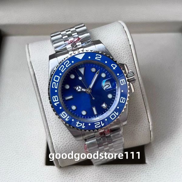 

Moissanite watch 40mm Watch 904L Stainless Steel Blue Black Ceramic Sapphire glass Super luminous WristWatches montre de luxe gifts Desgner watch