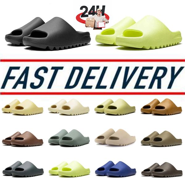 Summer slides slippers designers sandals mens women Mineral Pure Beach Slipper Bone Resin sandle flat outdoor shoes 36-47