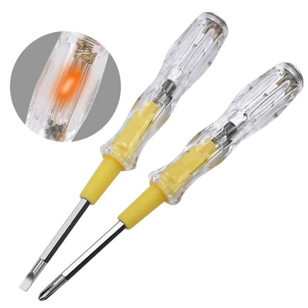 AC100-500V Electrical Voltage Pen SLOTTED Phillips Double-Headed Removable Screwdriver Circuit Tester Lamp Indicator Tool tues