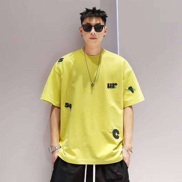 

Manufacturer Printed Cotton T-Shirt New Fashion Style Loose 240g Suitable for O-Neck Short Sleeve Fitness, White