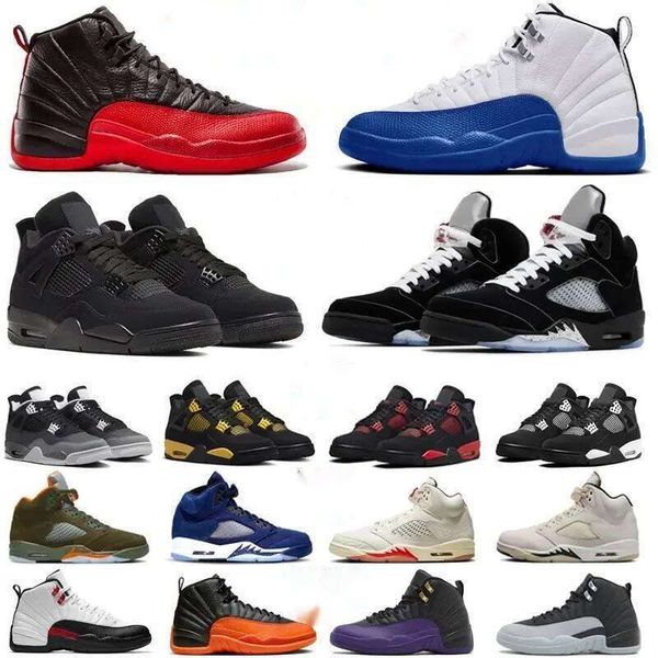 

Basketball Shoes 5 Metallic Reimagined Sail 4 Military Black Cats Fear White Thunder Bred 12 Flu Game Blueberry Men Women trainers Sneakers, Color#20