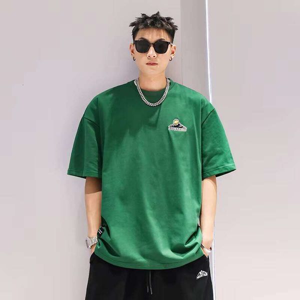 

Embroidered Letter 100% Cotton 240g Fashion New Short Sleeve Men' Crew Neck T-Shirt, The white size is too large;the card