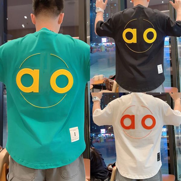 

Men's T-Shirts Designer Foam letter t-shirt versatile heavy-duty printed men's t-shirt, Green